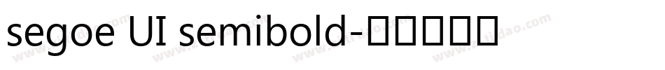 segoe UI semibold字体转换